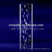 K9 3D Laser Bubble Etched Crystal with Pillar Shape